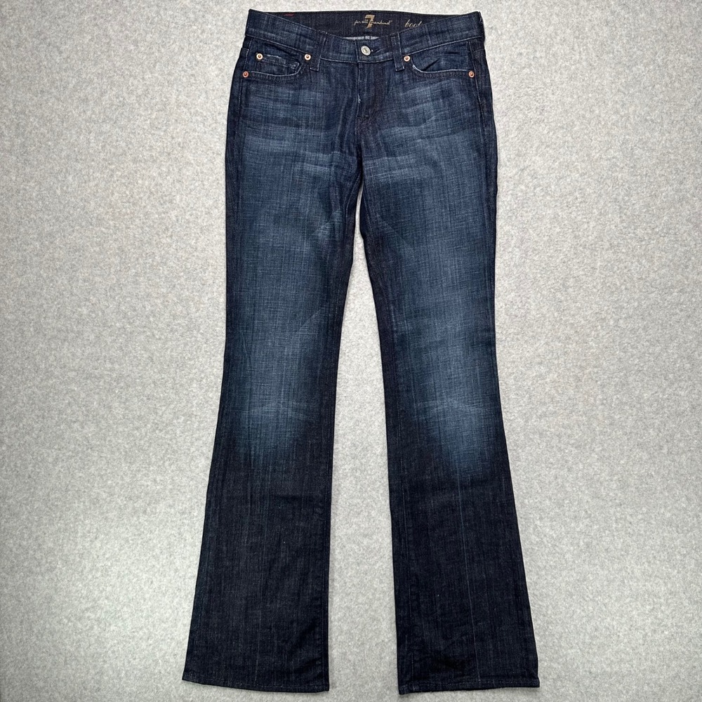 7 For All Mankind Womens Bootcut Jeans Dark Wash Indigo‎ Size 25 U075380S